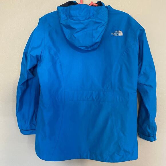 The North Face Womens Large Hyvent Rain Jacket Blue Packable Waterproof - Picture 2 of 7